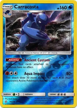 Unified Minds Carracosta #45/236 reverse holo